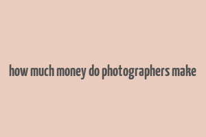 how much money do photographers make