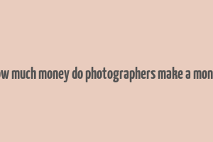 how much money do photographers make a month