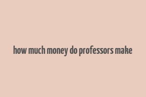 how much money do professors make