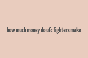 how much money do ufc fighters make