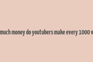 how much money do youtubers make every 1000 views