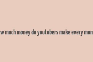 how much money do youtubers make every month