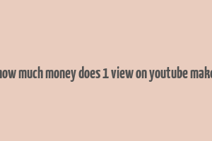 how much money does 1 view on youtube make