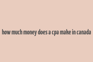 how much money does a cpa make in canada