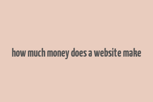 how much money does a website make