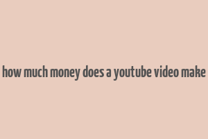 how much money does a youtube video make