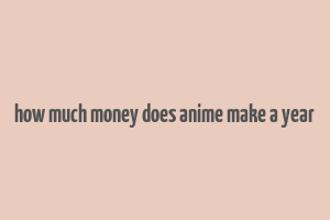 how much money does anime make a year