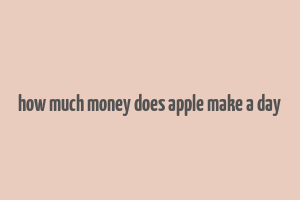 how much money does apple make a day