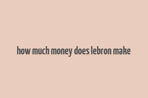 how much money does lebron make