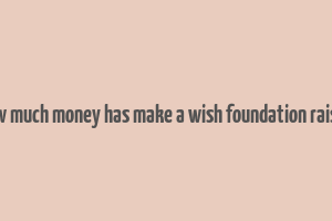 how much money has make a wish foundation raised