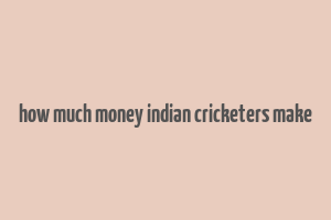 how much money indian cricketers make