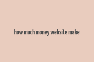 how much money website make