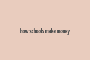 how schools make money