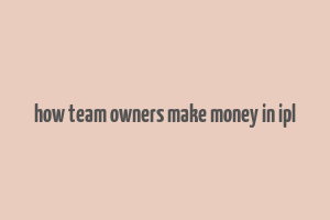 how team owners make money in ipl