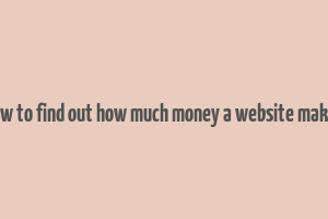 how to find out how much money a website makes