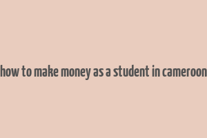 how to make money as a student in cameroon