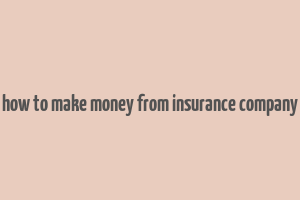 how to make money from insurance company