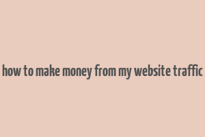 how to make money from my website traffic