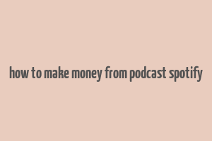 how to make money from podcast spotify