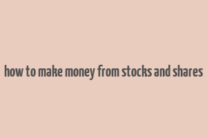 how to make money from stocks and shares