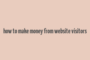 how to make money from website visitors