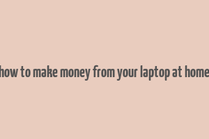 how to make money from your laptop at home