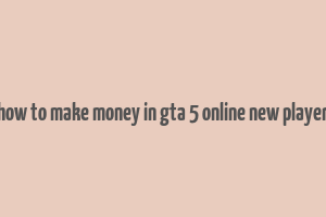 how to make money in gta 5 online new player