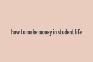 how to make money in student life