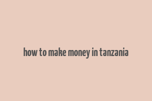 how to make money in tanzania