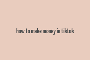 how to make money in tiktok