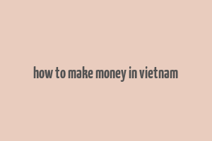 how to make money in vietnam