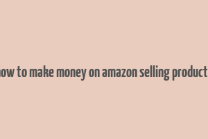 how to make money on amazon selling products