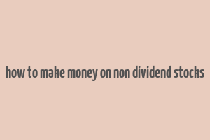 how to make money on non dividend stocks