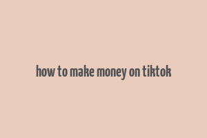 how to make money on tiktok