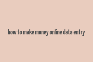 how to make money online data entry