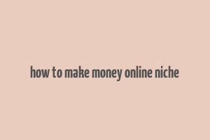 how to make money online niche