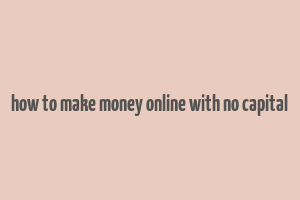 how to make money online with no capital