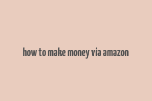 how to make money via amazon