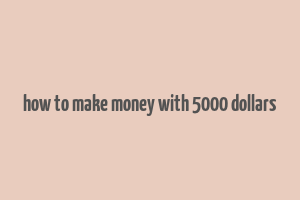 how to make money with 5000 dollars