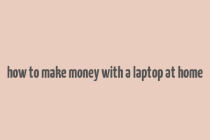 how to make money with a laptop at home