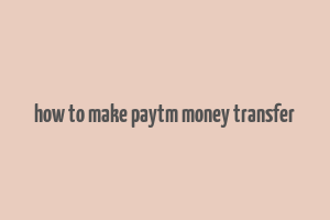 how to make paytm money transfer