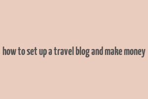 how to set up a travel blog and make money