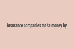 insurance companies make money by