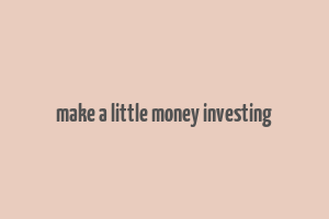 make a little money investing