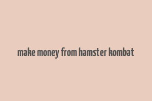 make money from hamster kombat