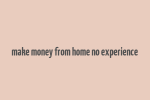 make money from home no experience