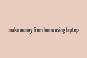 make money from home using laptop