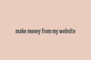 make money from my website