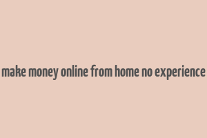 make money online from home no experience