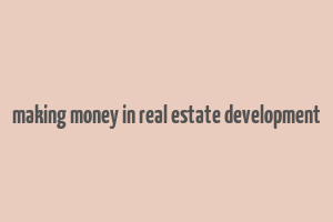 making money in real estate development